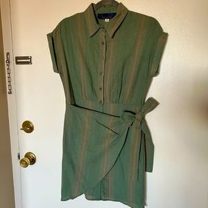 Green Apron Tie Dress